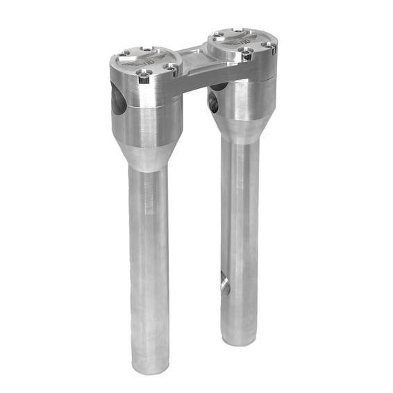 Clubstyle straight risers 12". Silver/Silver