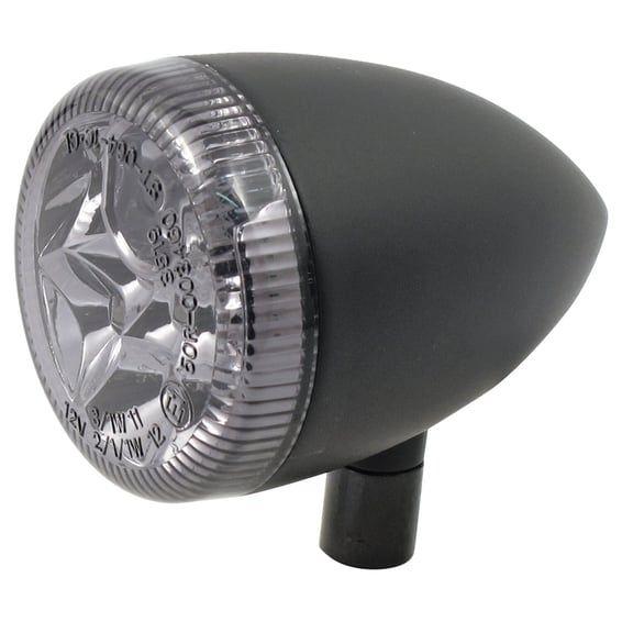 3-1 LED bullet taillight / turn signal combo. Black. Smoke