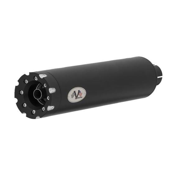 Revolver 80mm slip-on muffler set. Black