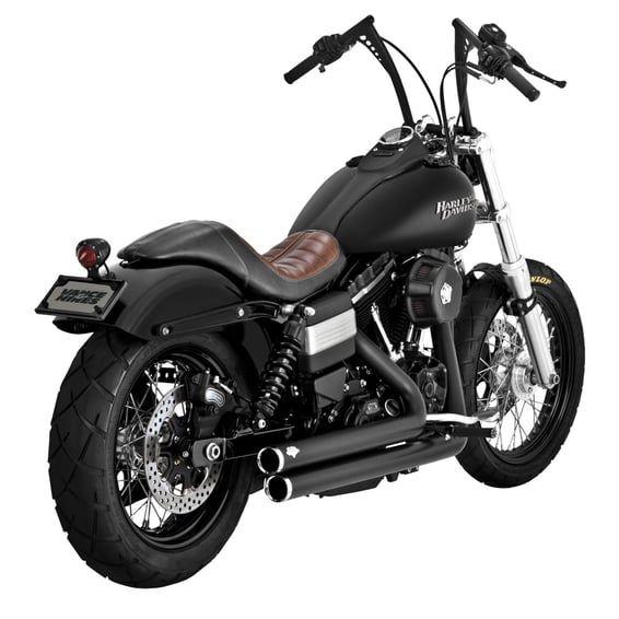 2-1/2" bigshots staggered PCX exhaust. black