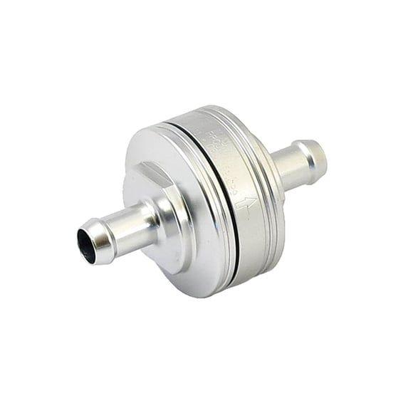 Golan super mini fuel filter 1/4" (6 mm). Clear anodized