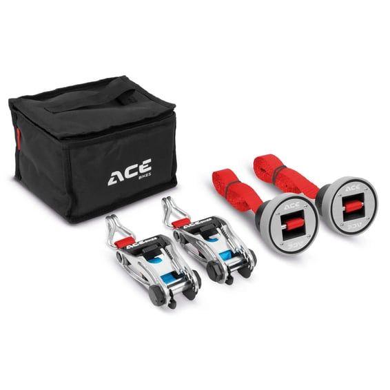 AceBikes, CapStrap BMW open axle tie-down system